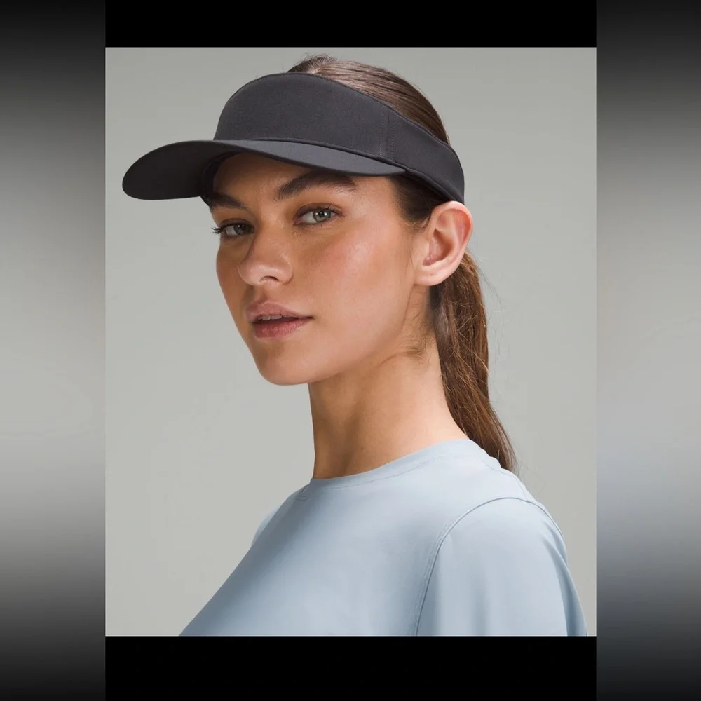 NWT LULULEMON SWEATBAND FORMED BLACK VISOR SMALL MEDIUM ADJUSTABLE FIT - Picture 2 of 8